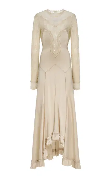 Isabel Marant Dolores Lace-Inset Silk Satin Maxi Dress | Thumbnail 1 Isabel Marant Dolores Lace-Inset Silk Satin Maxi Dress | Thumbnail 1