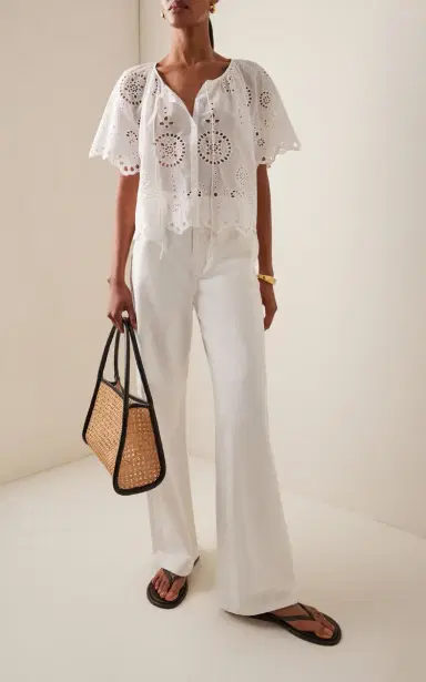 Matteau Broderie Anglaise Cotton Blouse | Thumbnail 2