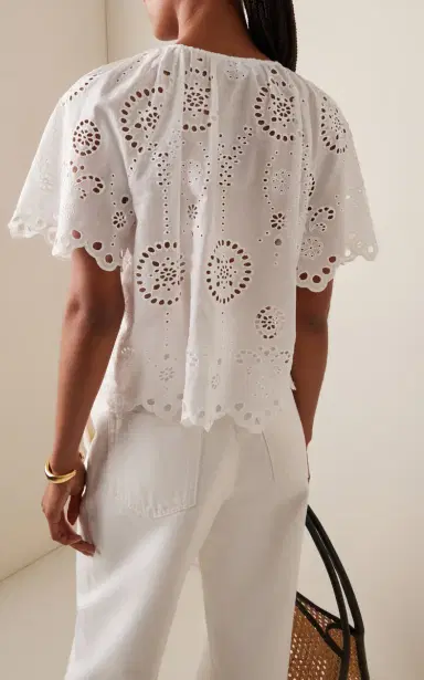 Matteau Broderie Anglaise Cotton Blouse | Thumbnail 4