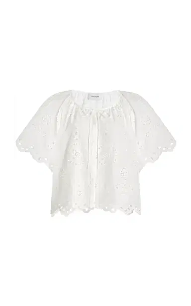 Matteau Broderie Anglaise Cotton Blouse | Thumbnail 6