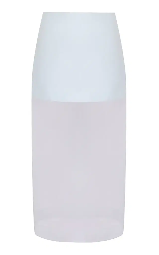 Crush Layered Silk Midi Skirt