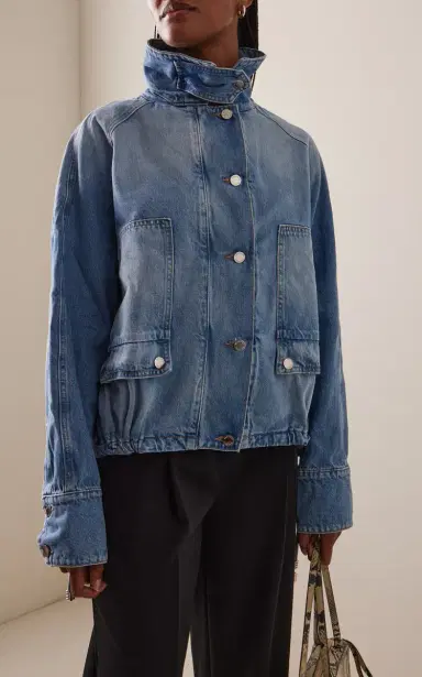 Brandon Maxwell The Harper Denim Balloon Jacket | Thumbnail 2
