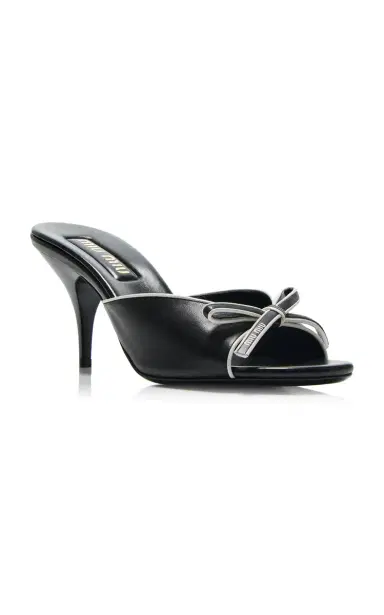 Miu Miu Ciabatte Leather Mules | Thumbnail 4 Miu Miu Ciabatte Leather Mules | Thumbnail 4