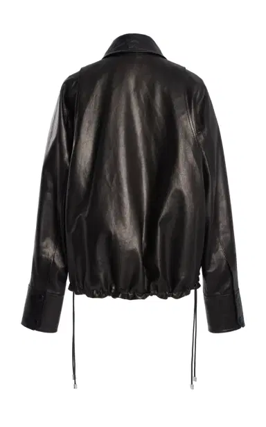 Brandon Maxwell The Harper Leather Balloon Jacket | Thumbnail 24