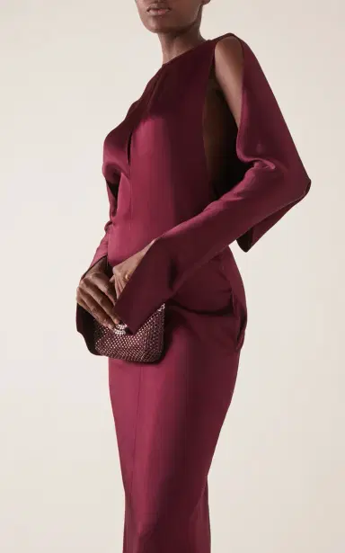Stella McCartney Satin Cutout Detail Gown | Thumbnail 3