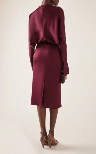 Stella McCartney Satin Cutout Detail Gown | Thumbnail 4