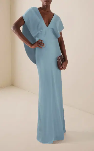 Stella McCartney Satin V Neck Gown | Thumbnail 2
