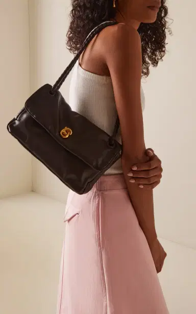 Bottega Veneta Knot Lock Leather Shoulder Bag | Thumbnail 3 Bottega Veneta Knot Lock Leather Shoulder Bag | Thumbnail 3