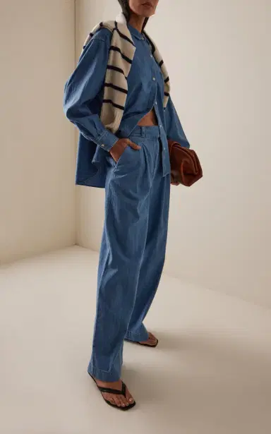 Jenni Kayne Newport Pleated Denim Trousers | Thumbnail 2 Jenni Kayne Newport Pleated Denim Trousers | Thumbnail 2