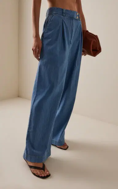Jenni Kayne Newport Pleated Denim Trousers | Thumbnail 3 Jenni Kayne Newport Pleated Denim Trousers | Thumbnail 3
