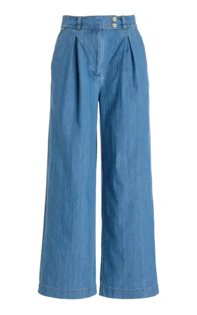Jenni Kayne Newport Pleated Denim Trousers | Thumbnail 1 Jenni Kayne Newport Pleated Denim Trousers | Thumbnail 1