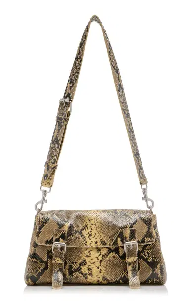Dries Van Noten Python-Effect Leather Satchel Bag | Thumbnail 3 Dries Van Noten Python-Effect Leather Satchel Bag | Thumbnail 3