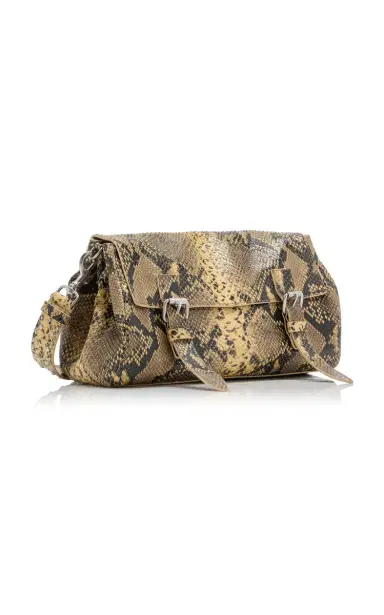 Dries Van Noten Python-Effect Leather Satchel Bag | Thumbnail 4 Dries Van Noten Python-Effect Leather Satchel Bag | Thumbnail 4