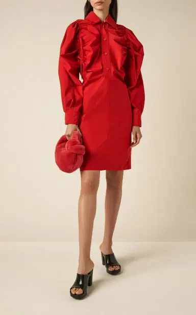 Bottega Veneta Drawstring-Detailed Tech-Wool Midi Shirt Dress | Thumbnail 2 Bottega Veneta Drawstring-Detailed Tech-Wool Midi Shirt Dress | Thumbnail 2
