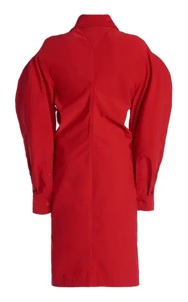 Bottega Veneta Drawstring-Detailed Tech-Wool Midi Shirt Dress | Thumbnail 4 Bottega Veneta Drawstring-Detailed Tech-Wool Midi Shirt Dress | Thumbnail 4