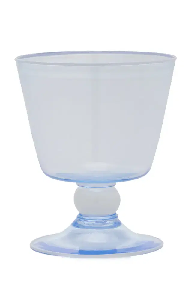 Footed Wine Glass - Blue