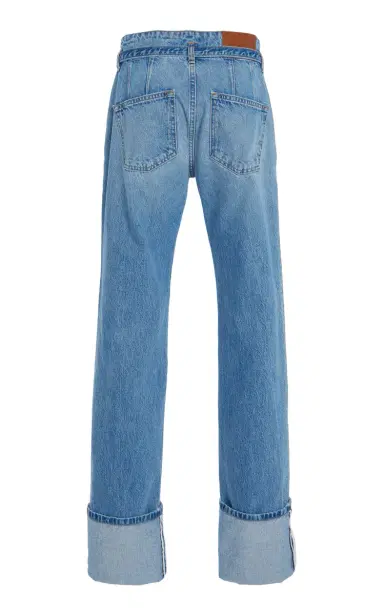 Brandon Maxwell The Alexa Cuffed Rigid Low-Rise Straight-Leg Jeans | Thumbnail 5