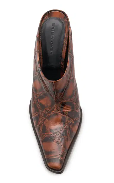 Bottega Veneta Tex Croc-Embossed Leather Mules | Thumbnail 4