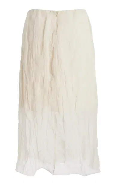 Brandon Maxwell The James Low-Rise Metallic Organza Midi Skirt | Thumbnail 6