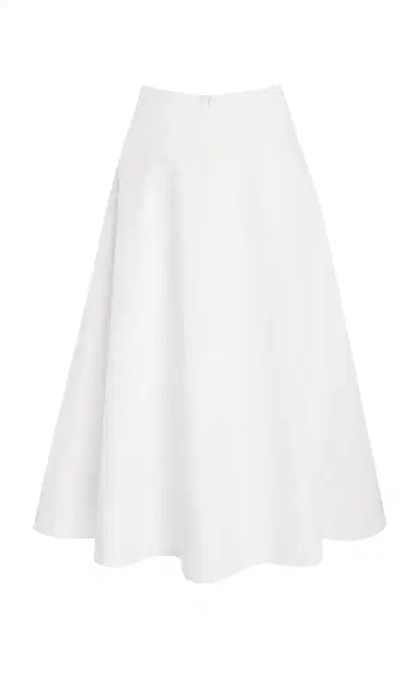 Brandon Maxwell The Knox Low-Rise Cotton Poplin Midi Skirt | Thumbnail 5