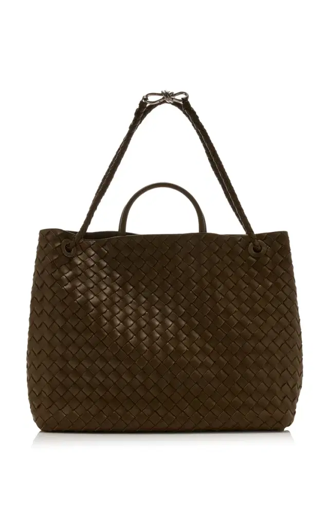 Large Andiamo Intrecciato Leather Tote Bag