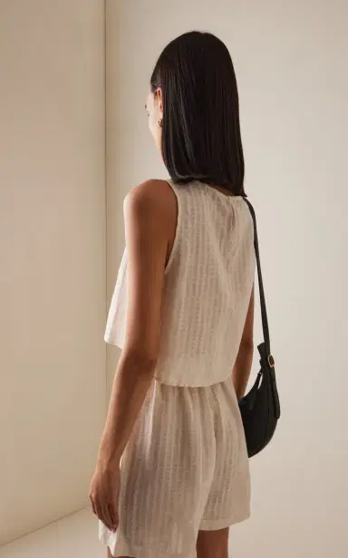 Asceno The Kobe Cotton-Linen Top | Thumbnail 4