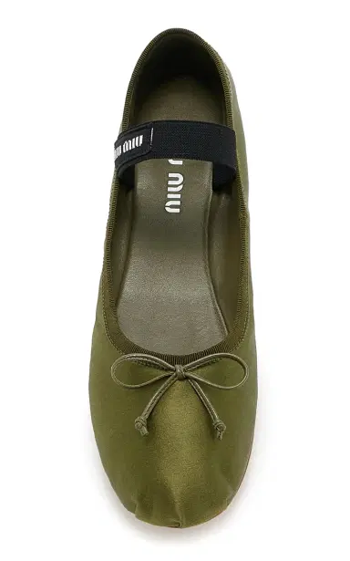 Miu Miu Satin Ballet Flats | Thumbnail 3