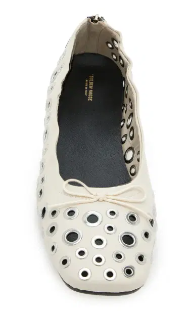 Golden Goose Amy Eyelet-Embellished Leather Ballet Flats | Thumbnail 3