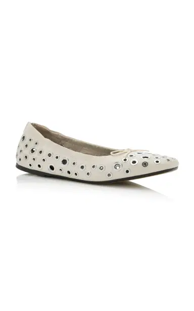 Golden Goose Amy Eyelet-Embellished Leather Ballet Flats | Thumbnail 4
