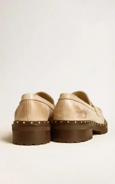 Golden Goose Jerry Rock Studded Distressed Leather Loafers | Thumbnail 4