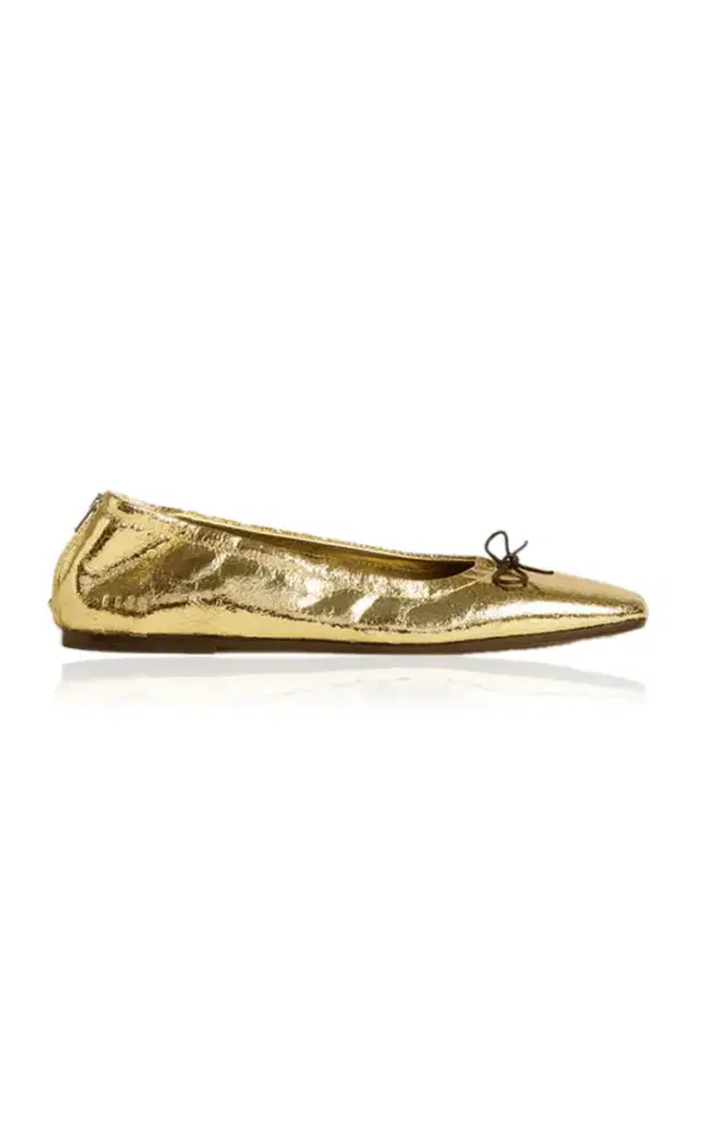 Golden Goose Amy Laminated Leather Ballet Flats