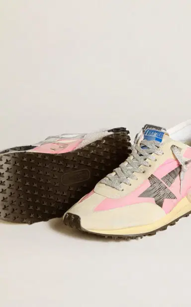 Golden Goose Running Marathon Leather-Trimmed Nylon Sneakers | Thumbnail 4
