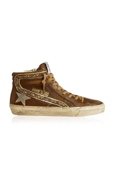 Golden Goose Slide Embellished Leather Sneakers | Thumbnail 1 Golden Goose Slide Embellished Leather Sneakers | Thumbnail 1