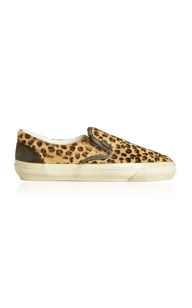 Golden Goose Calfhair and Leather Slip-On Sneakers