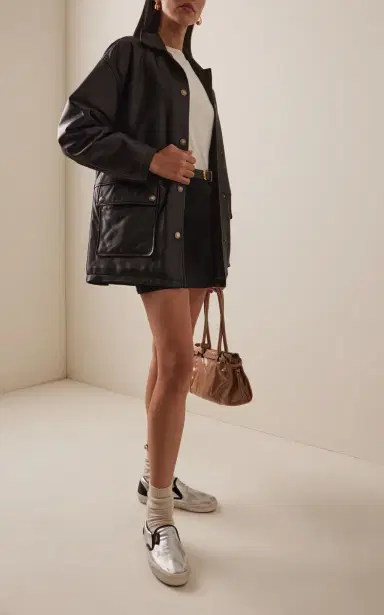 Golden Goose Laminated Leather Slip-On Sneakers | Thumbnail 2