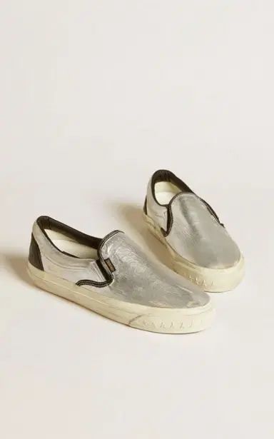 Golden Goose Laminated Leather Slip-On Sneakers | Thumbnail 3