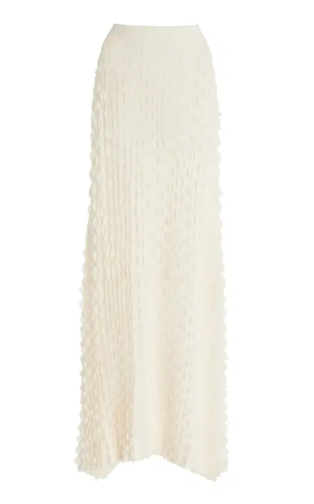 Willa Textured Cotton-Blend Maxi Skirt