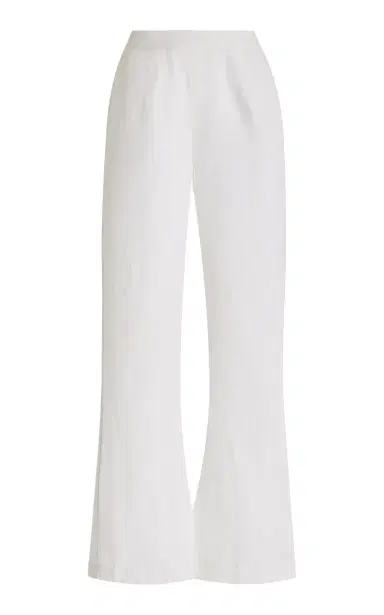 Posse Exclusive Tia High-Waisted Linen Flared-Leg Pants | Thumbnail 8 Posse Exclusive Tia High-Waisted Linen Flared-Leg Pants | Thumbnail 8