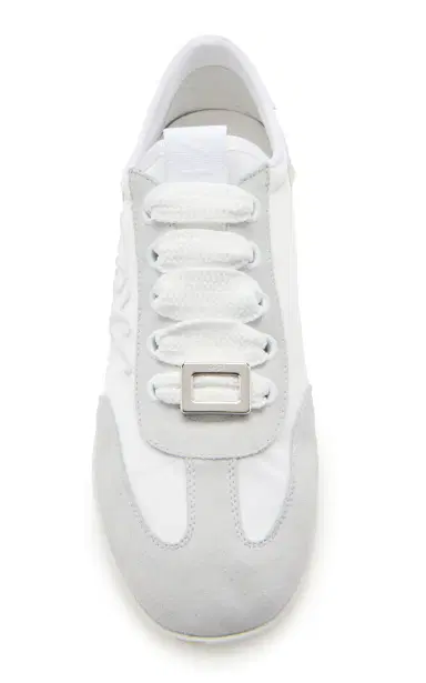 Roger Vivier Viv Suede-Trimmed Canvas Sneakers | Thumbnail 3 Roger Vivier Viv Suede-Trimmed Canvas Sneakers | Thumbnail 3