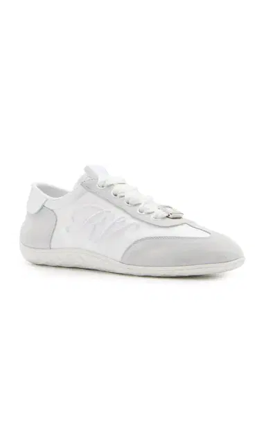 Roger Vivier Viv Suede-Trimmed Canvas Sneakers | Thumbnail 4 Roger Vivier Viv Suede-Trimmed Canvas Sneakers | Thumbnail 4