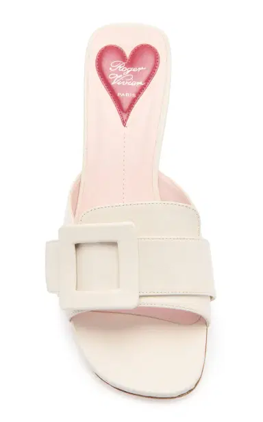 Roger Vivier Choc Leather Mules | Thumbnail 3 Roger Vivier Choc Leather Mules | Thumbnail 3