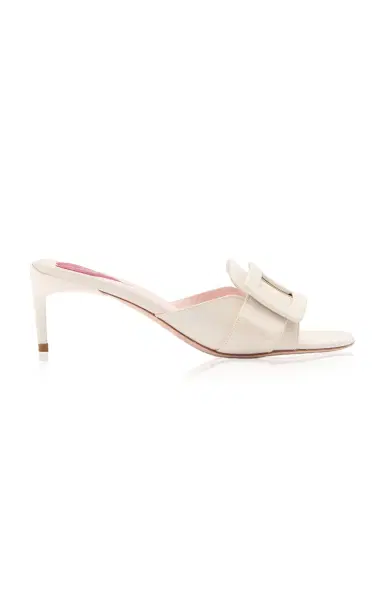 Roger Vivier Choc Leather Mules | Thumbnail 1 Roger Vivier Choc Leather Mules | Thumbnail 1