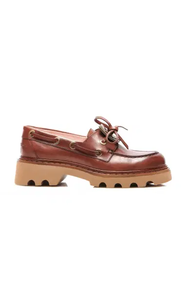 Roger Vivier Viv Rangers Leather Boat Shoes | Thumbnail 6