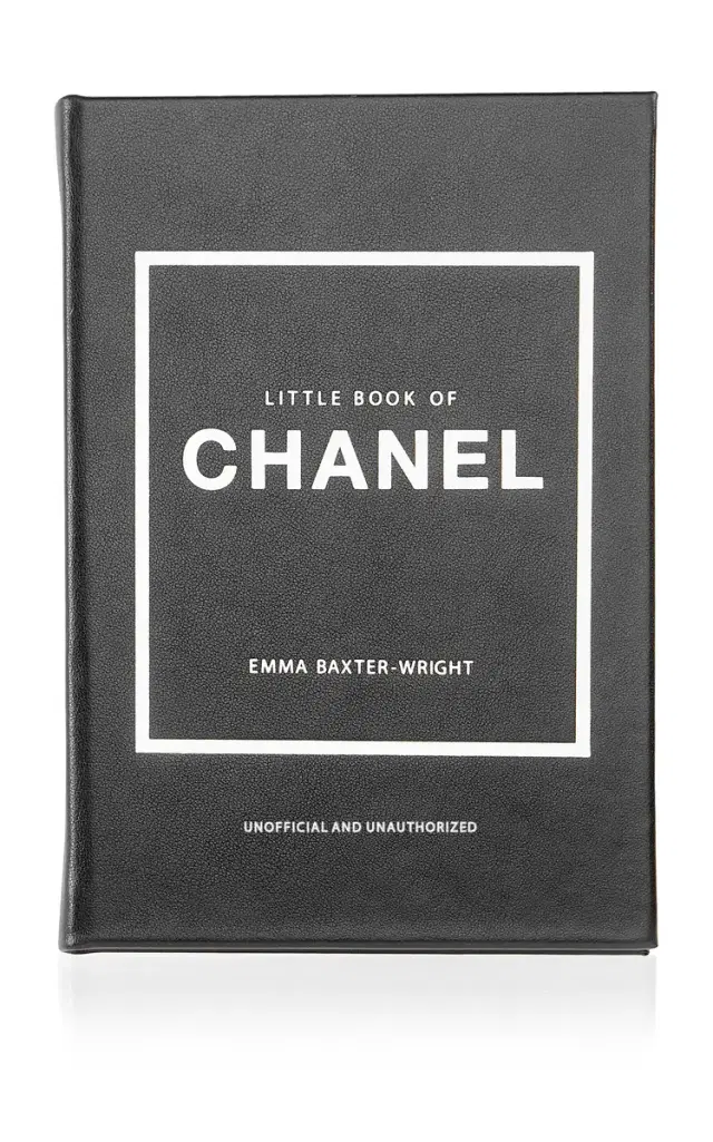 Graphic Image Little Book Of Chanel Leather Hardcover Book - Black