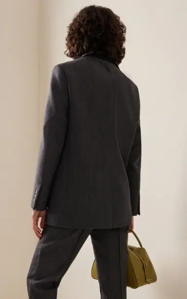 Prada Collared Gabardine Jacket | Thumbnail 4 Prada Collared Gabardine Jacket | Thumbnail 4