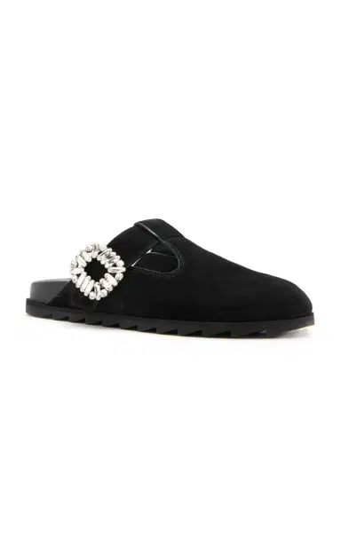 Roger Vivier Slidy Viv Suede Mules | Thumbnail 3 Roger Vivier Slidy Viv Suede Mules | Thumbnail 3