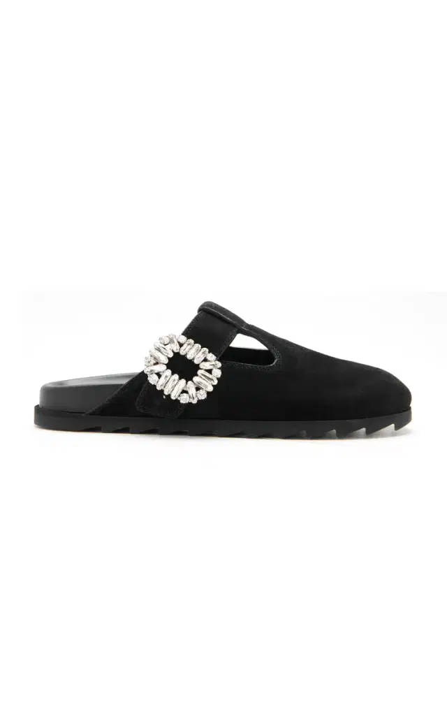 Roger Vivier Slidy Viv Suede Mules