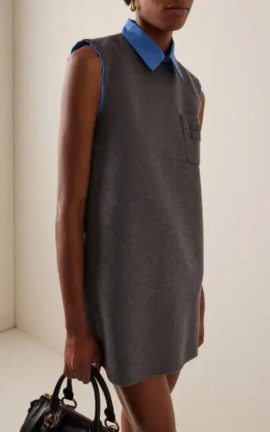 Miu Miu Velour Mini Dress | Thumbnail 3 Miu Miu Velour Mini Dress | Thumbnail 3