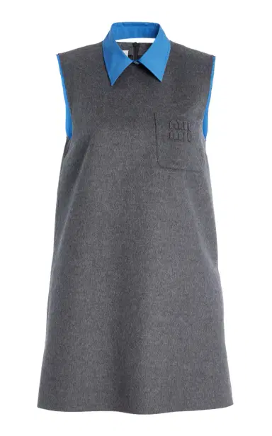 Miu Miu Velour Mini Dress | Thumbnail 1 Miu Miu Velour Mini Dress | Thumbnail 1