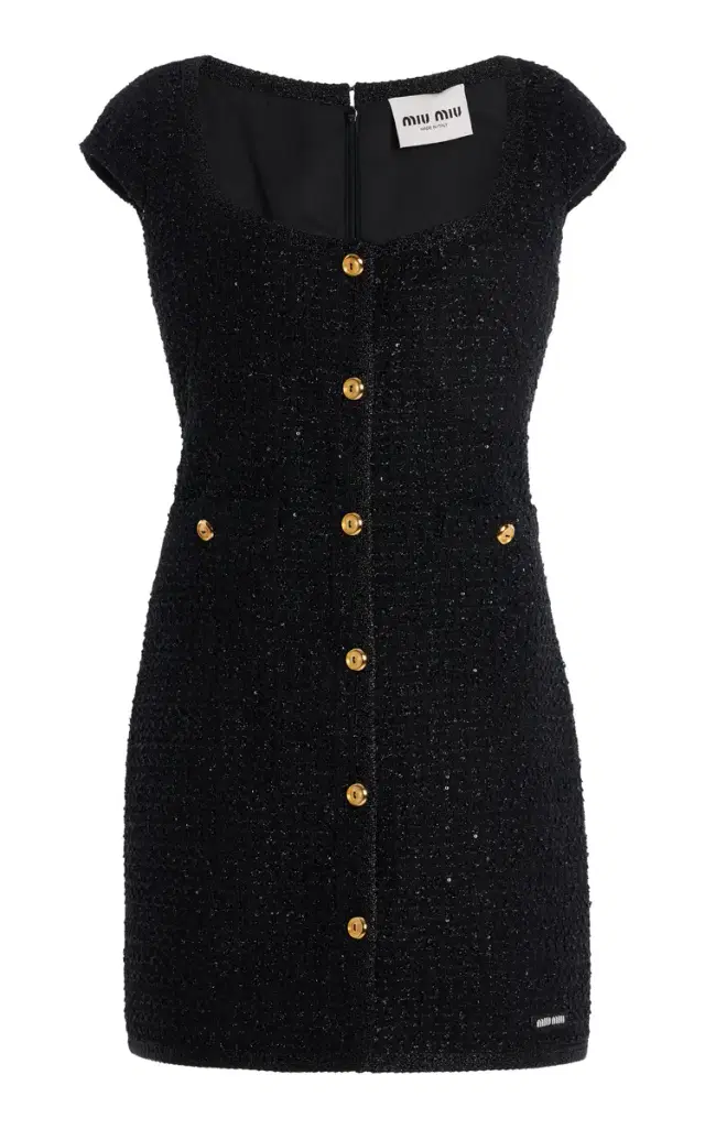 Lamé-Bouclé Tweed Mini Dress